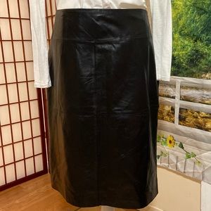 Jaclyn Smith leather skirt.